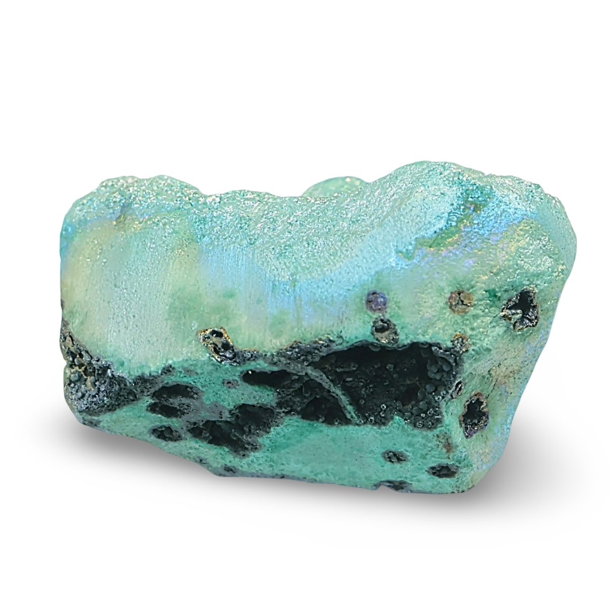 Stone - Zeolite - Aqua Aura Druse - 209g