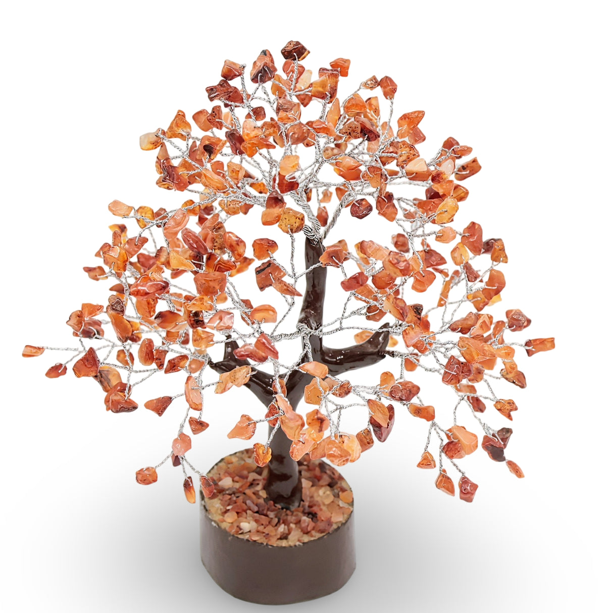 Home Decor - Gem Tree - Carnelian - 8.5"H - 300 Beads