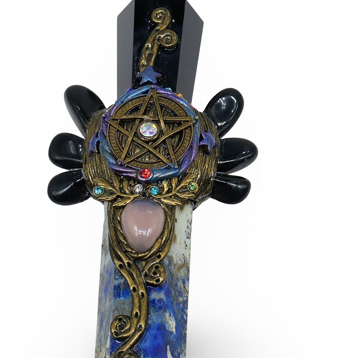 Stone - Athame - Lapis Lazuli with Black Obsidian