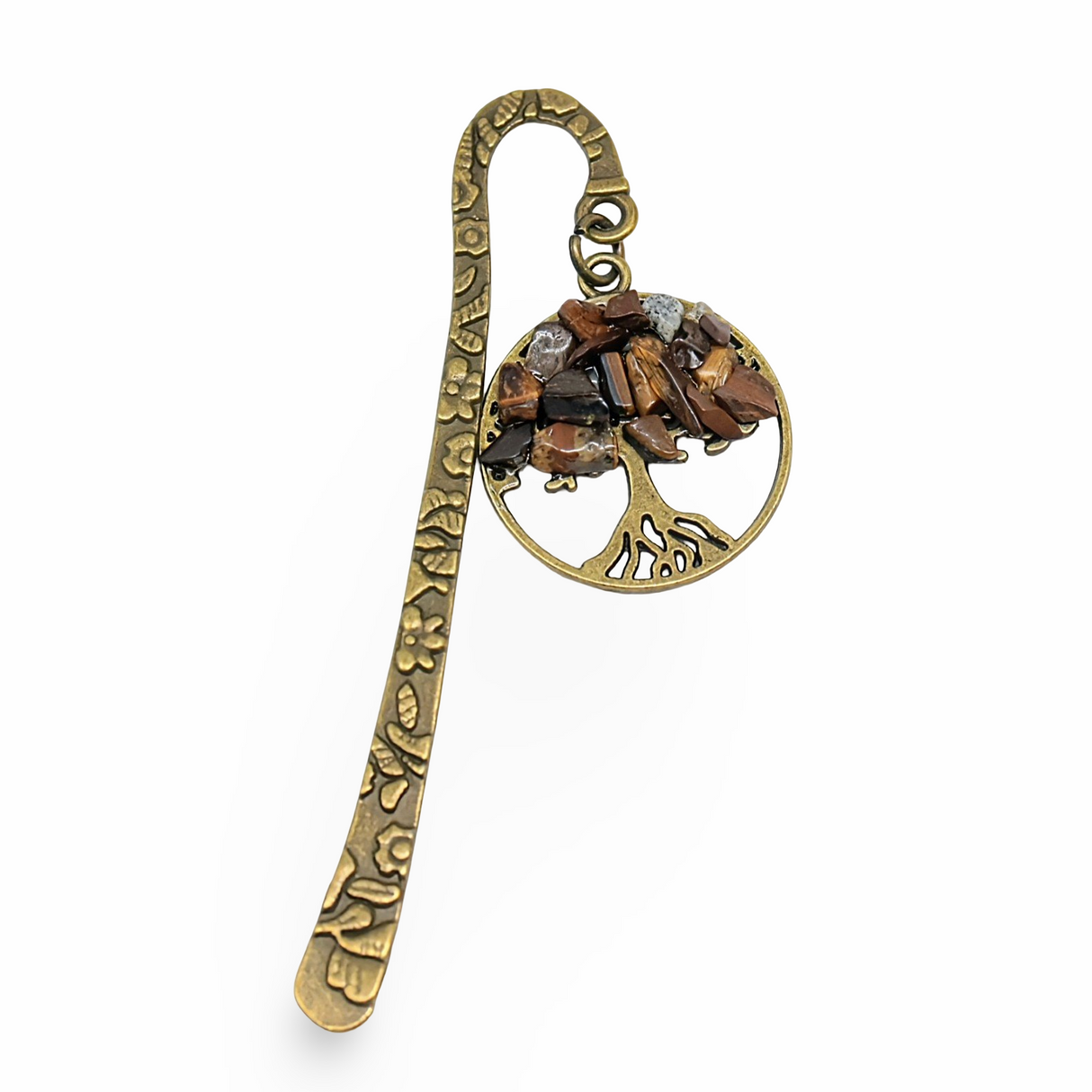 Bookmarks - Tree of Life Gemstone - Antique Bronze Tiger Eye