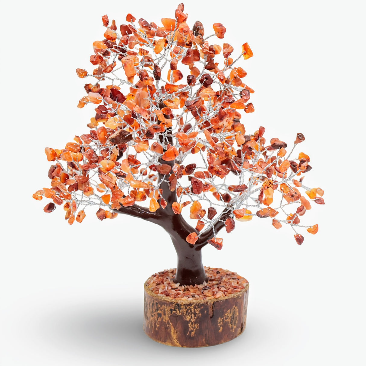 Home Decor - Gem Tree - Carnelian - 10"H - 500 Beads