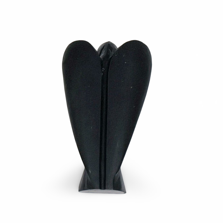 Stone - Natural Shungite - Sculpture - Angel - 2"