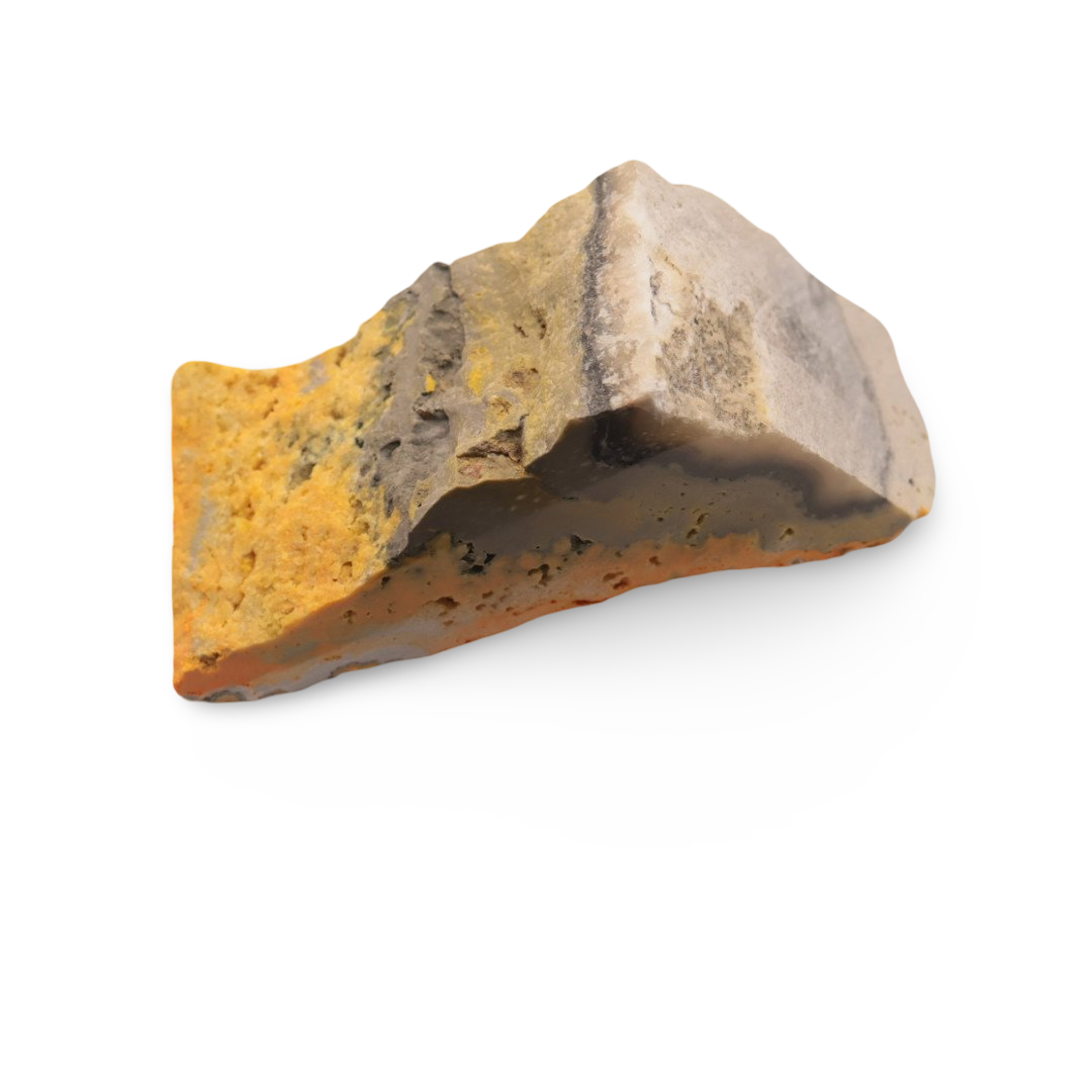 Stone - Bumblebee Jasper Slice - Rough with Tumbled Face