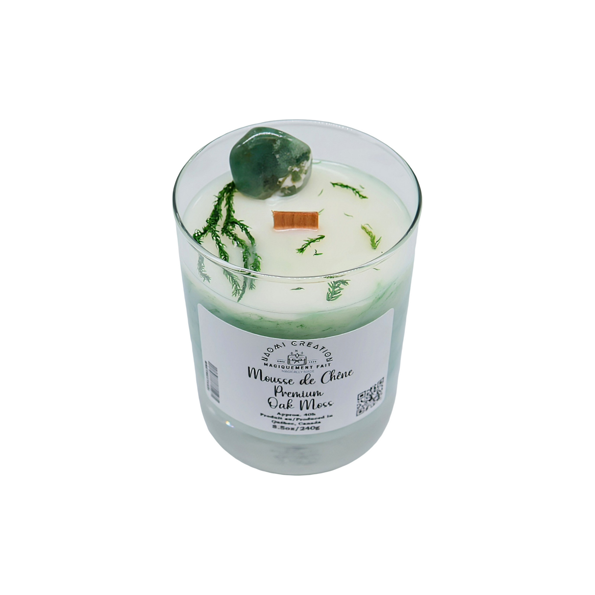 Scented Candles - Oak Moss - Premium - Wood Wick