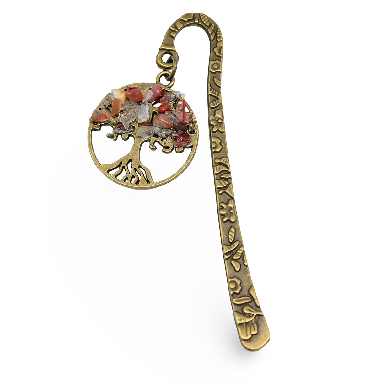 Bookmarks - Tree of Life Gemstone - Antique Bronze Carnelian