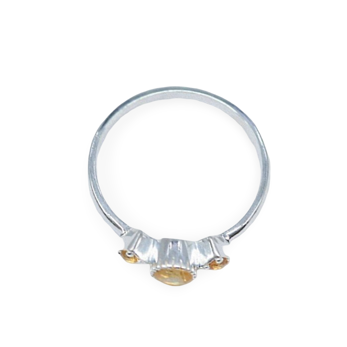 Ring - 925 Sterling Silver - Citrine