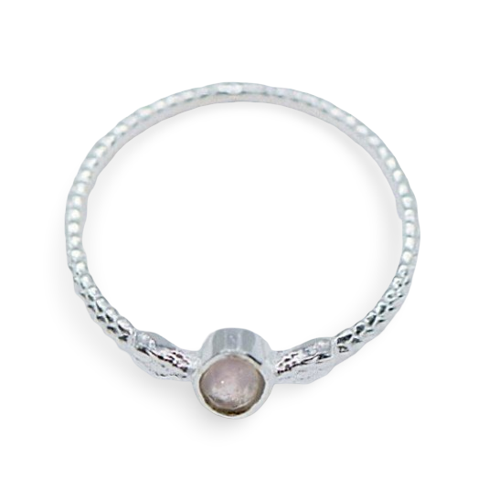 Ring - 925 Sterling Silver - Oval Small Gemstone