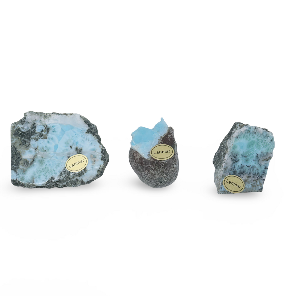 Stone Specimen – Larimar (Rough with Polished Face) – Dominican Republic – Choose Your Piece