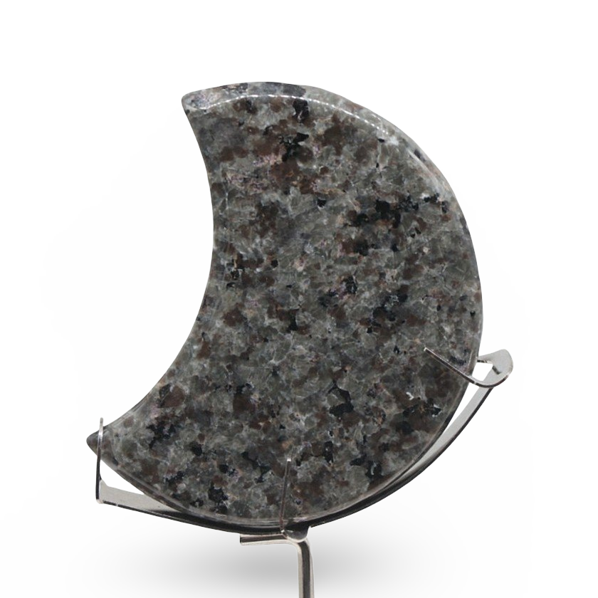 Stone - Yooperlite Moon Shape with Astrological Metal Stand