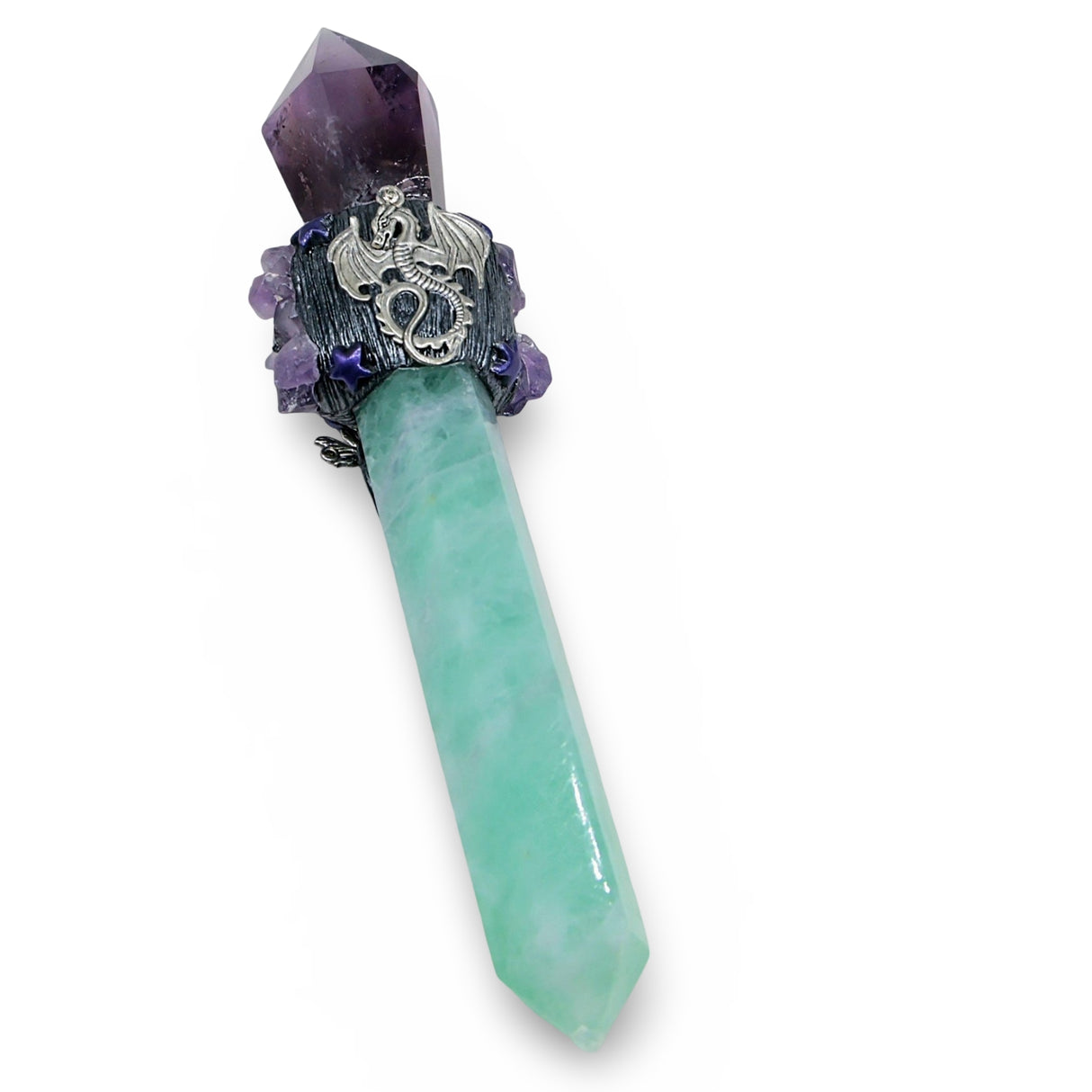 Stone - Athame - Fluorite with Amethyst