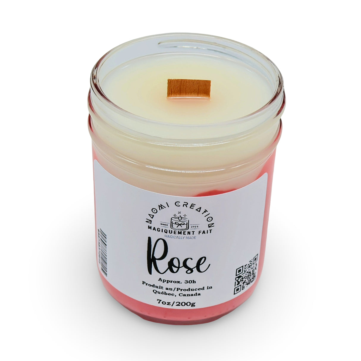 Scented Candles - Rose - Wood Wick