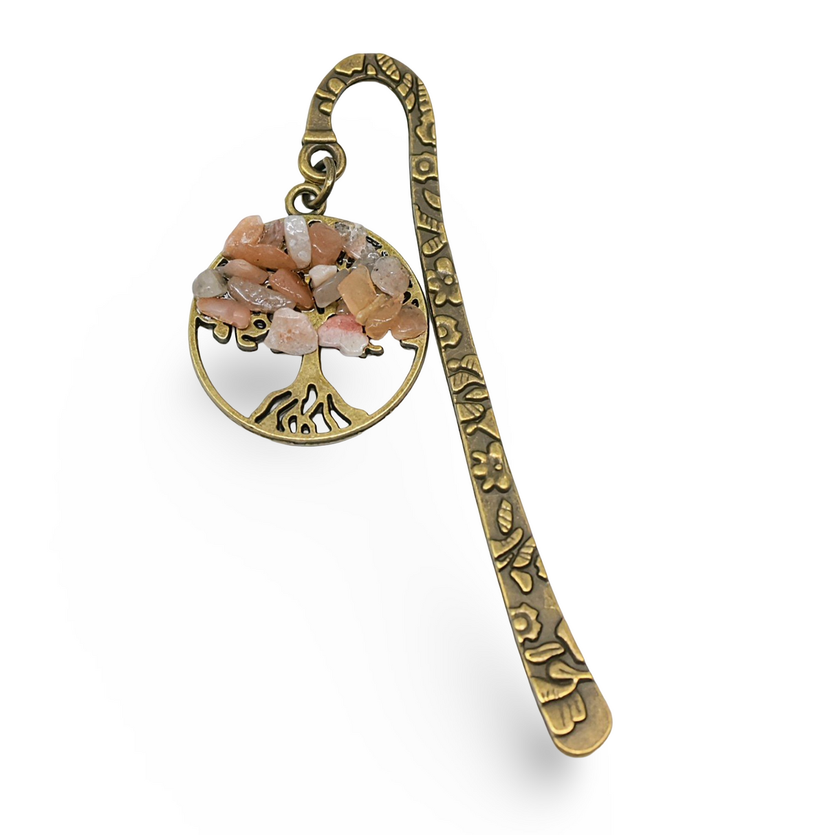 Bookmarks - Tree of Life Gemstone - Antique Bronze Red Aventurine