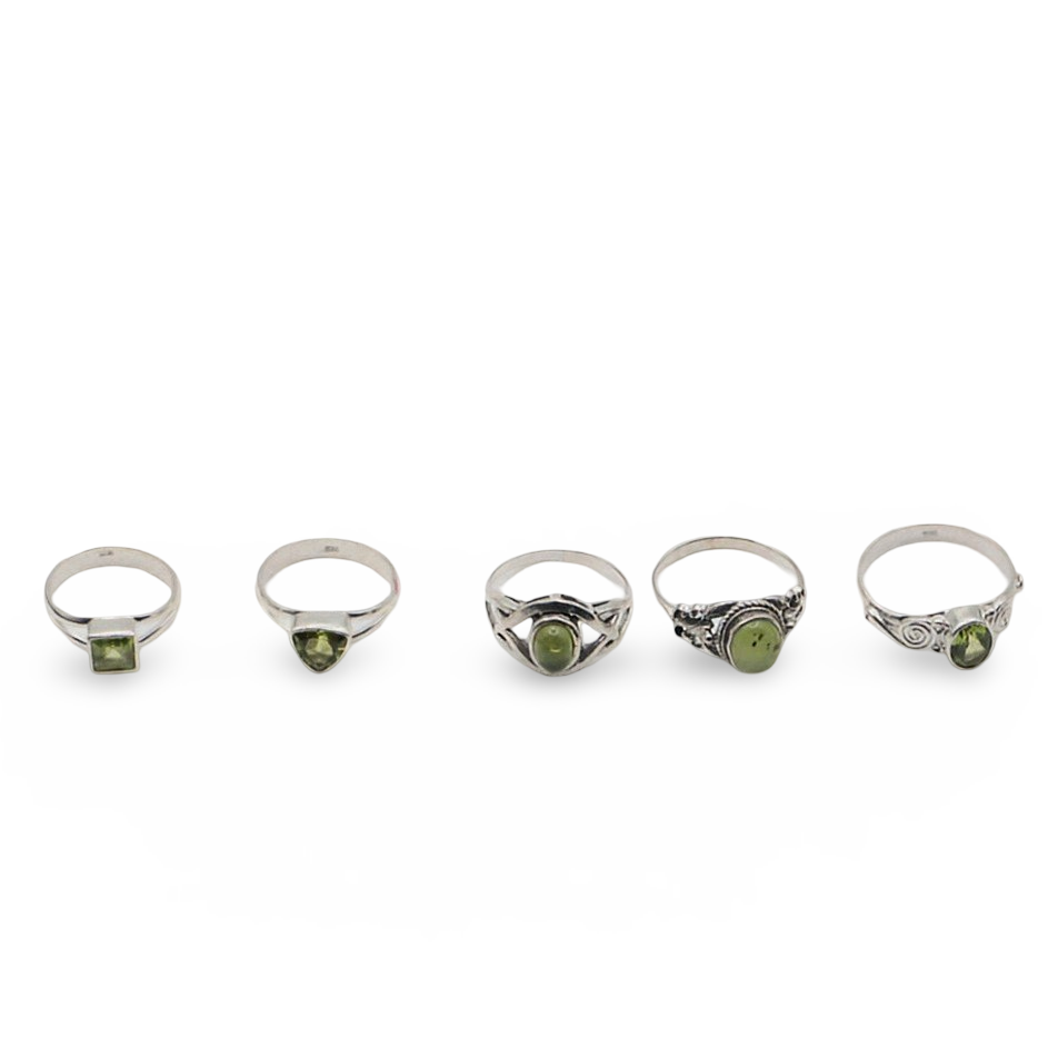 Ring - 925 Sterling Silver - Peridot