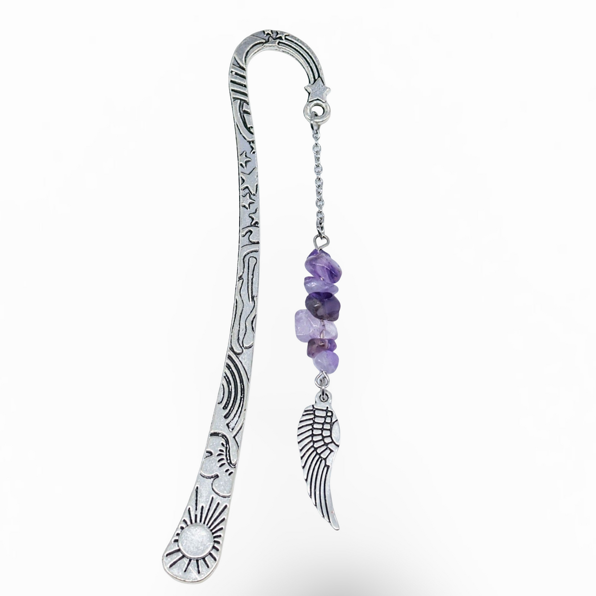 Bookmarks - Natural Gemstone Chips with Angel Wing Amethyst