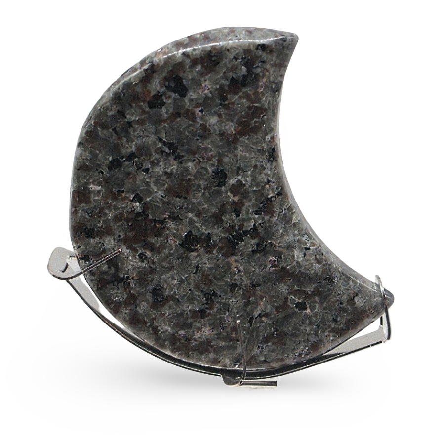 Stone - Yooperlite Moon Shape with Astrological Metal Stand