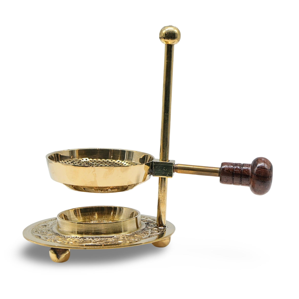 Incense Burner - Brass - Oil & Resin Burner - Gold