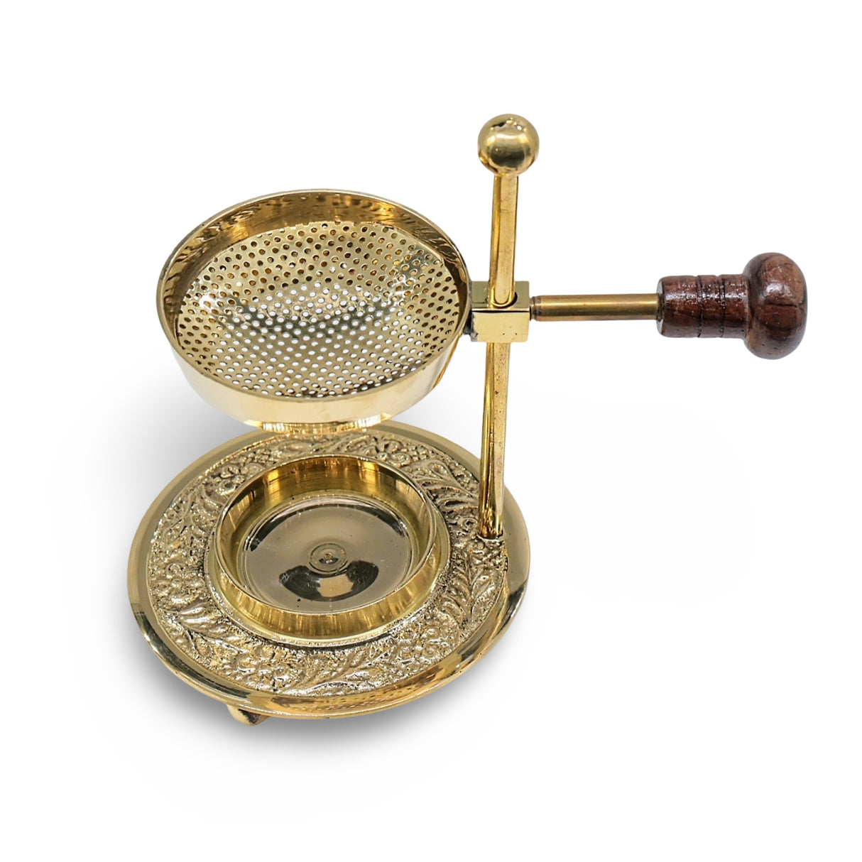 Incense Burner - Brass - Oil & Resin Burner - Gold