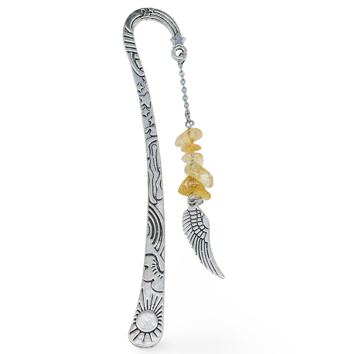 Bookmarks - Natural Gemstone Chips with Angel Wing Citrine