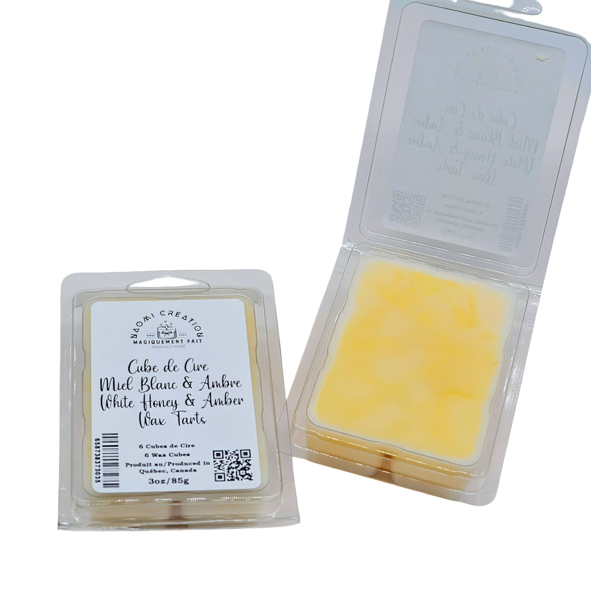 Scented Wax Melts Tarts Cubes - White Honey & Amber