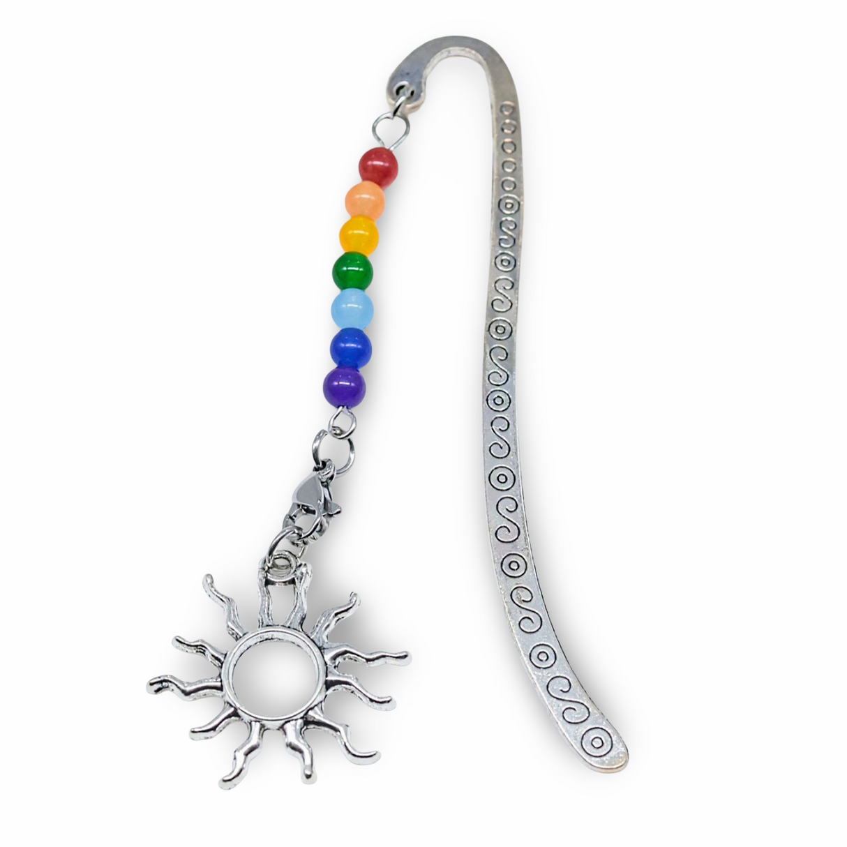 Bookmarks - Natural Malaysia Jade Bead - Alloy Hook Style Sun