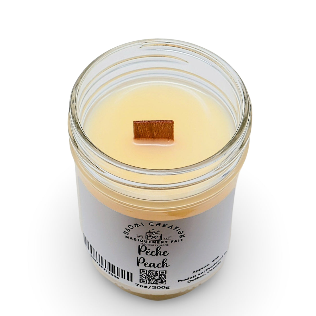 Scented Candles - Peach - Wood Wick