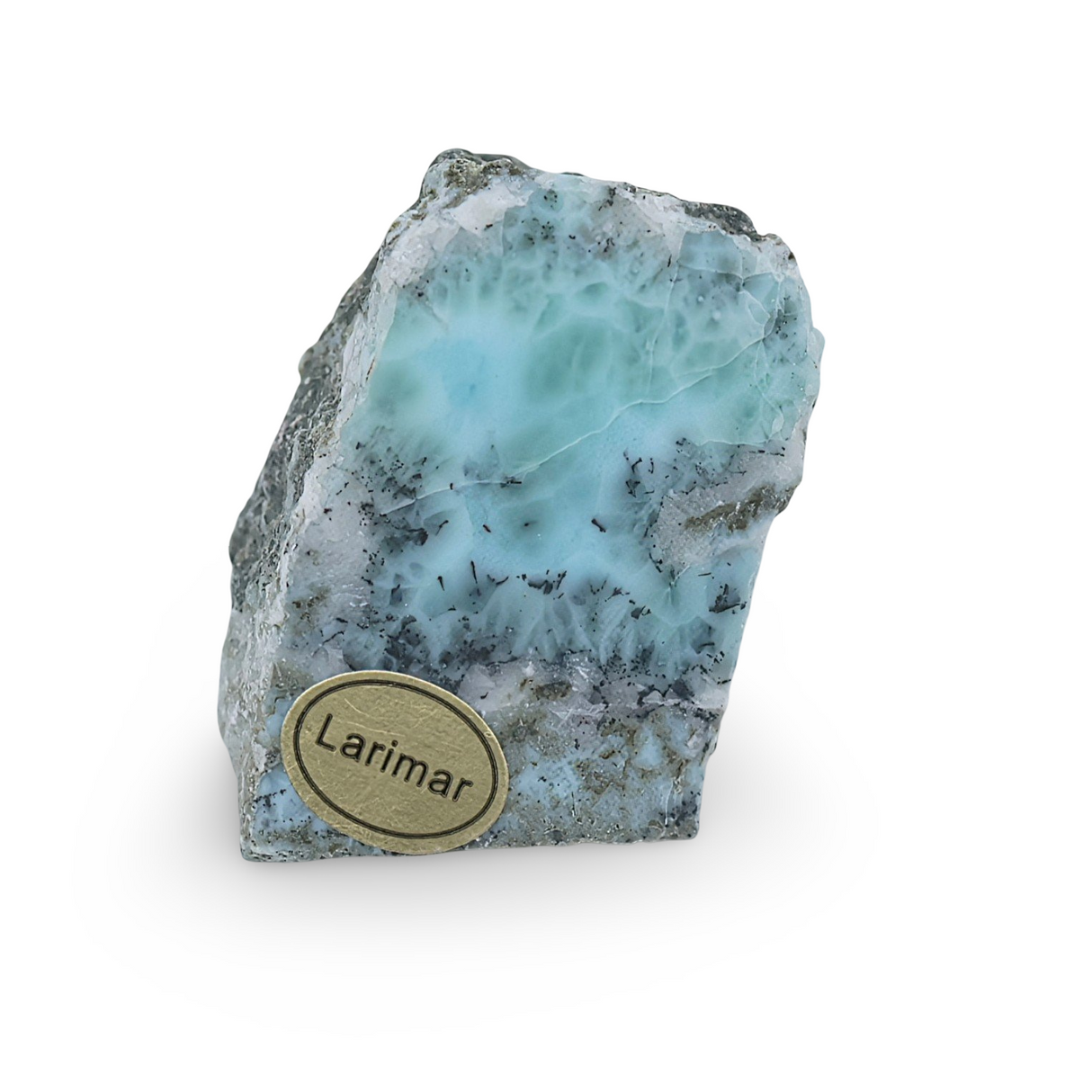 Stone Specimen – Larimar (Rough with Polished Face) – Dominican Republic – Choose Your Piece Specimen C: 26 g