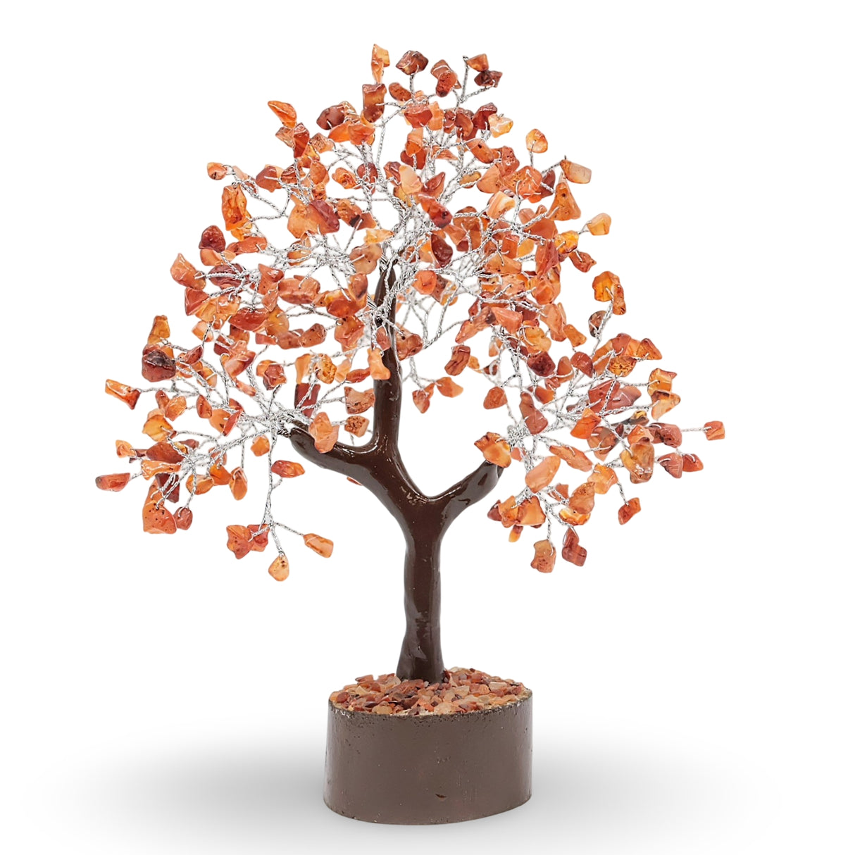 Home Decor - Gem Tree - Carnelian - 8.5"H - 300 Beads