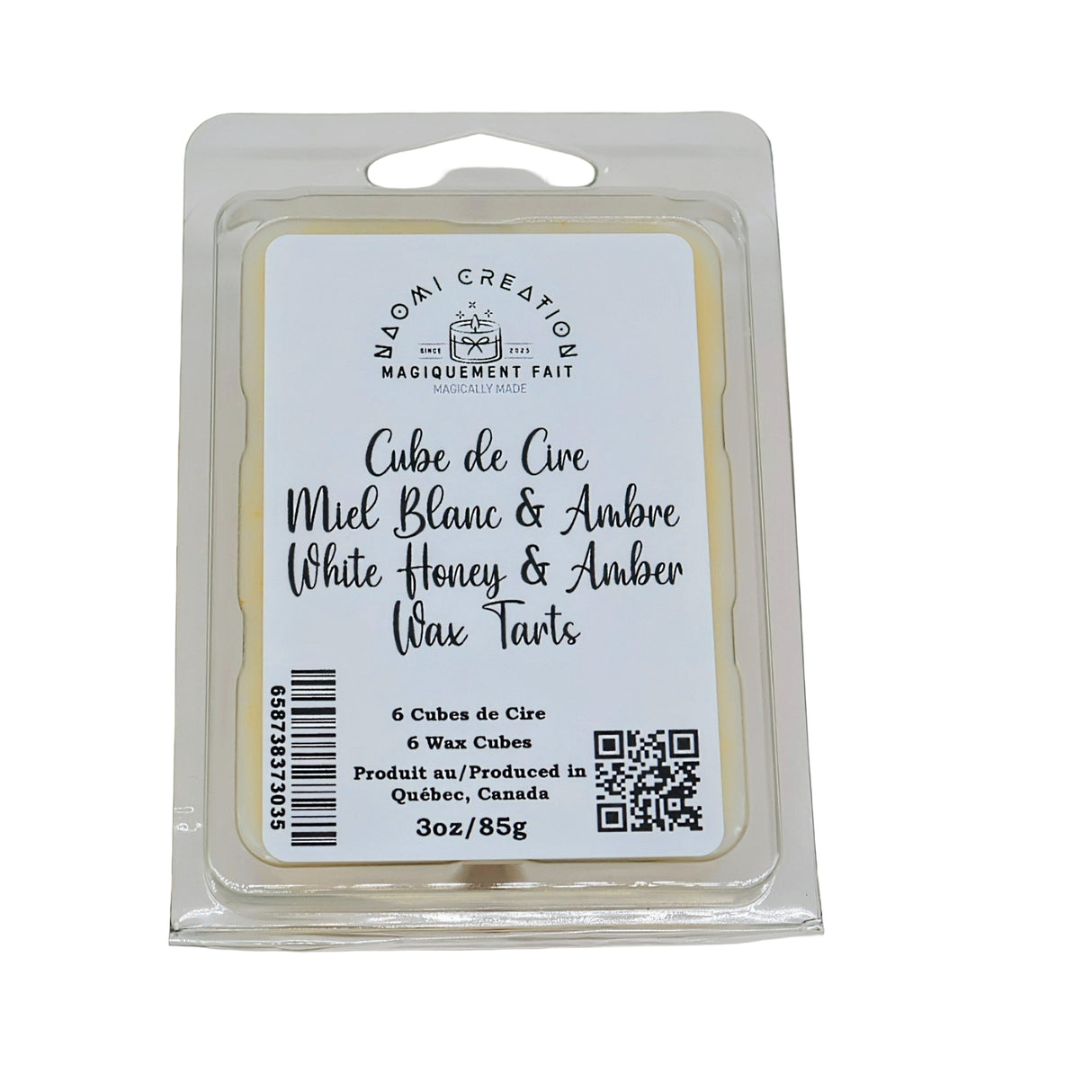 Scented Wax Melts Tarts Cubes - White Honey & Amber