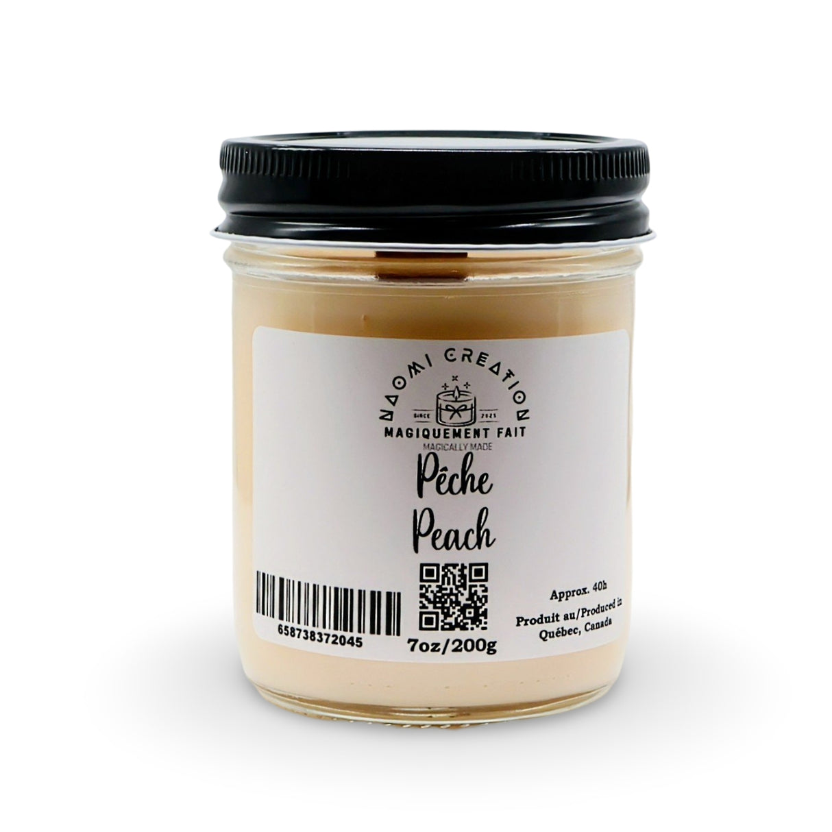 Scented Candles - Peach - Wood Wick