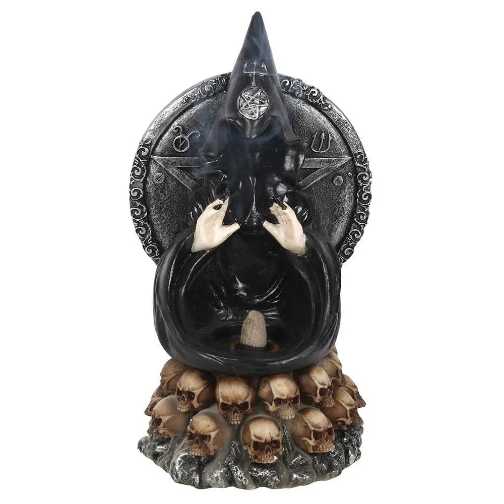 Incense Burner -Backflow Cone & Stick Holder -Black Cloak