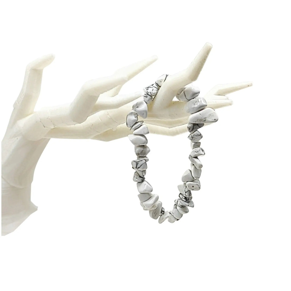 Bracelet -Howlite -Chips
