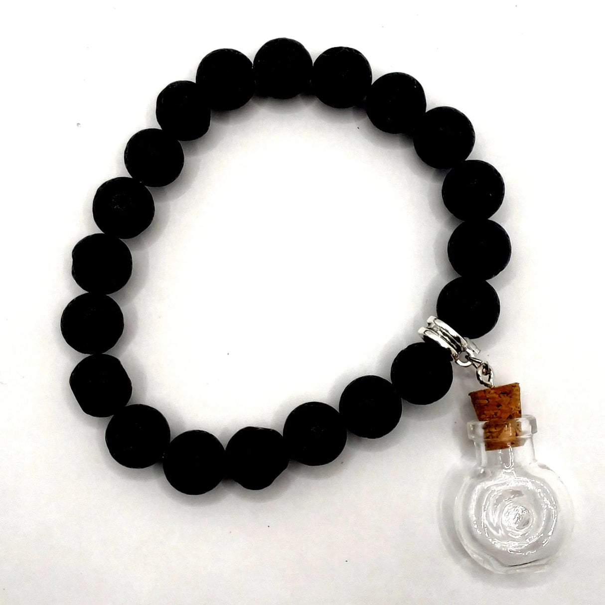 Bracelet -Lava Rock -Glass Bottle -Life Saver -8mm