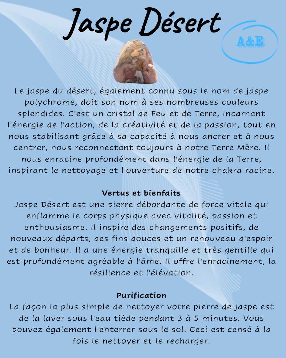 Descriptive Cards -Precious Stones & Crystals -Desert Jasper Default Title