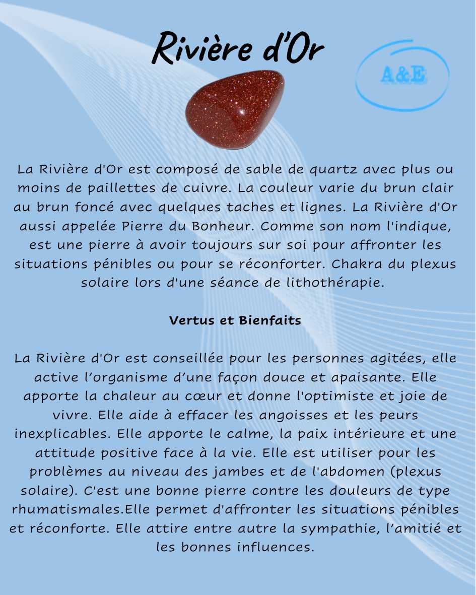 Descriptive Cards -Precious Stones & Crystals -Goldstone