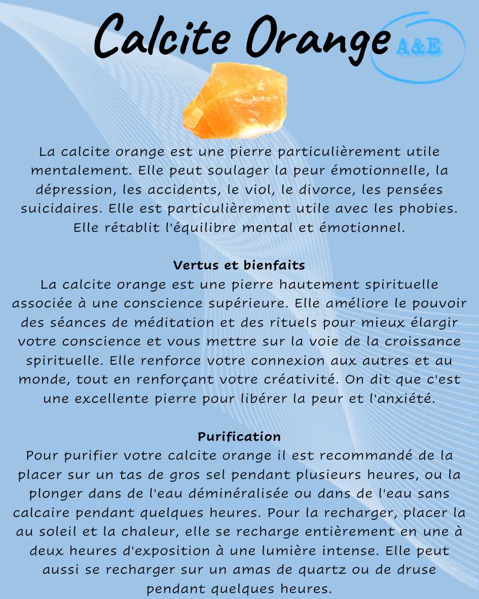 Descriptive Cards -Precious Stones & Crystals -Orange Calcite Default Title