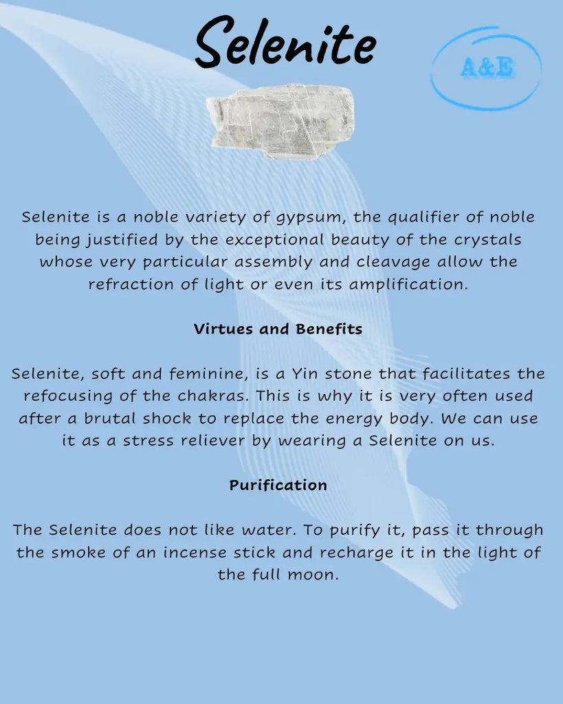 Descriptive Cards -Precious Stones & Crystals -Selenite