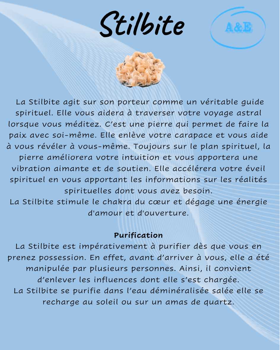 Descriptive Cards -Precious Stones & Crystals -Stilbite