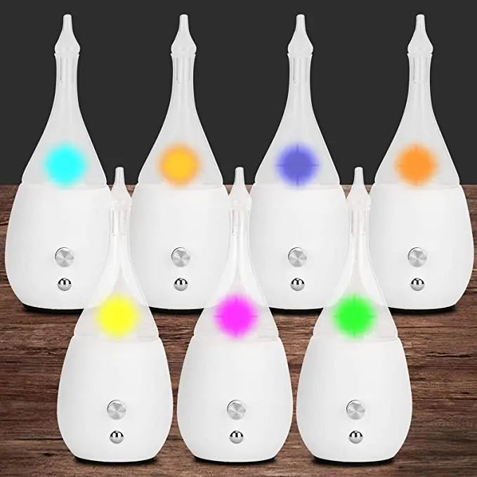 Diffuser -Nebulizer -Glass -White Wood Base -Oval