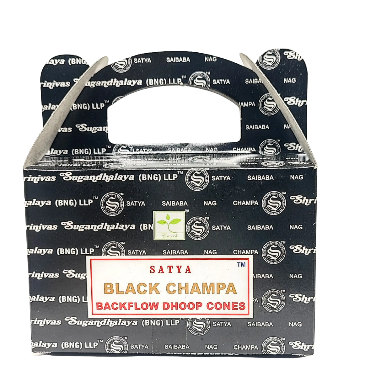 Incense -Satya -Backflow Cones -Black Champa -24 Cones