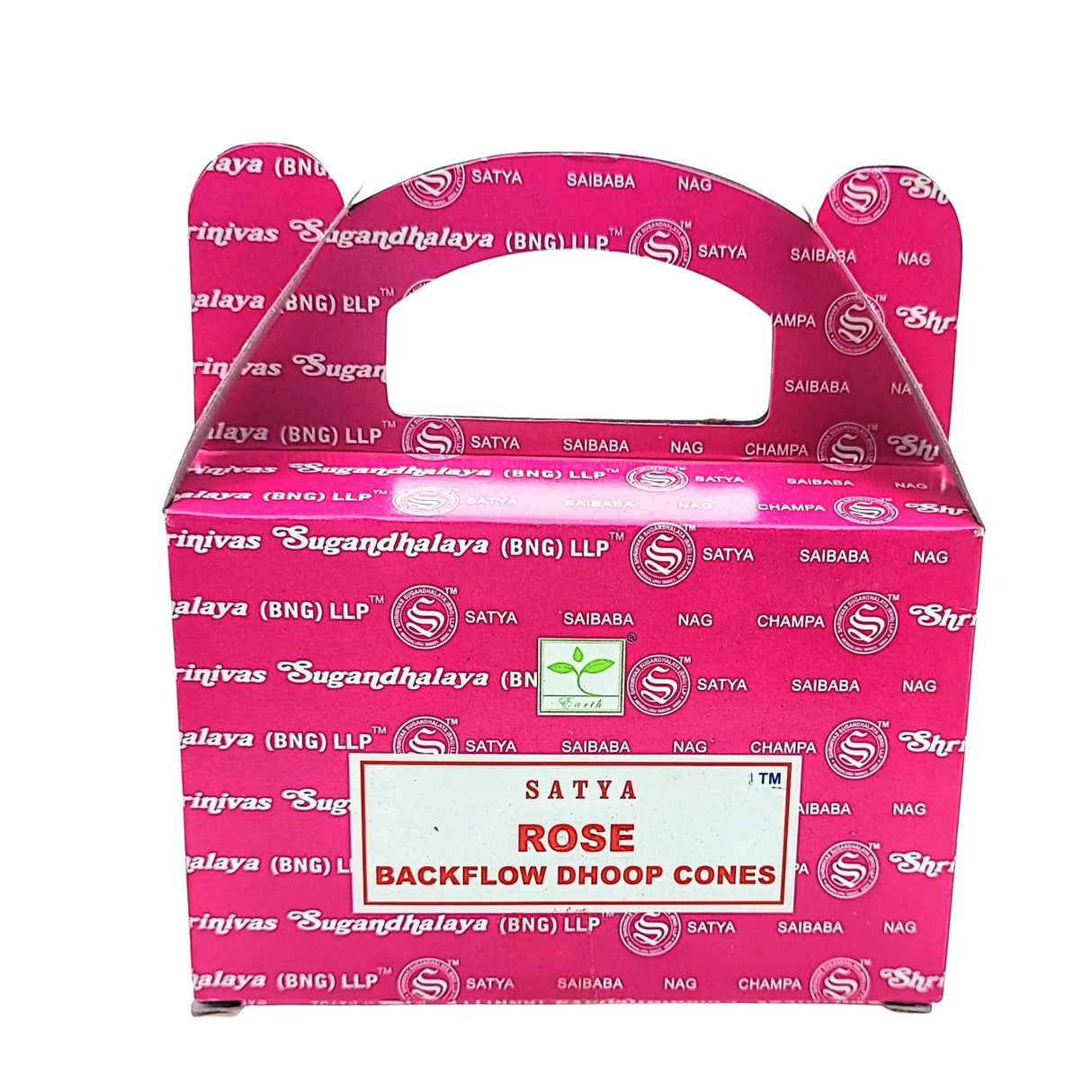 Incense -Satya -Backflow Cones -Rose -24 Cones
