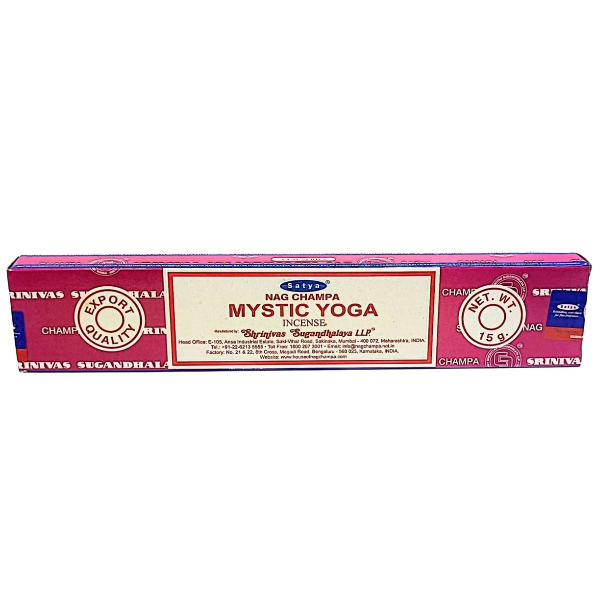 Incense Sticks - Satya - Mystic Yoga - Box of 15g