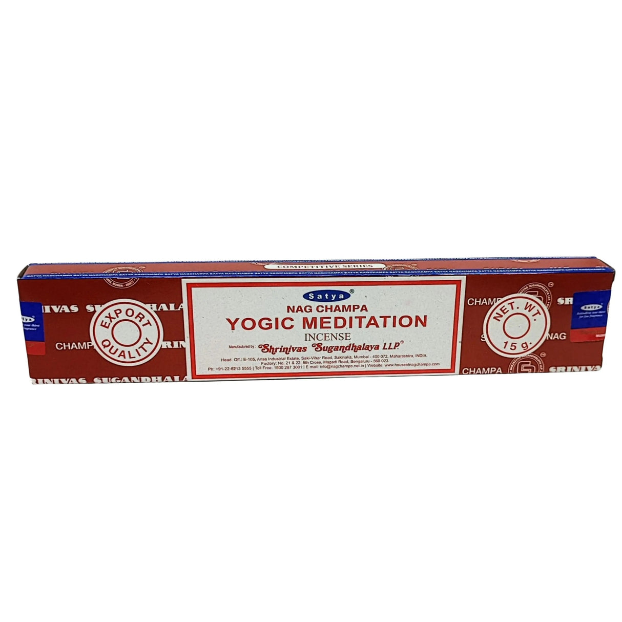 Incense Sticks - Satya - Yogic Meditation - Box of 15g