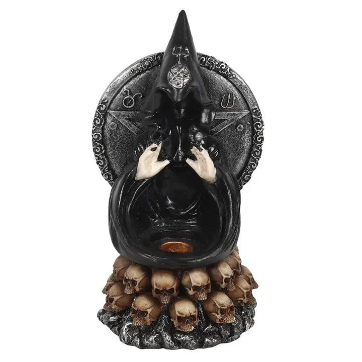 Incense Burner -Backflow Cone & Stick Holder -Black Cloak