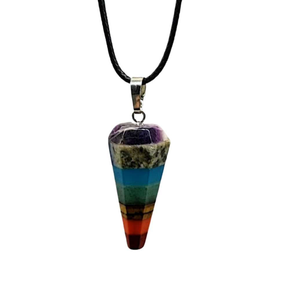 Necklace -7 Chakras -Small Cone Shape