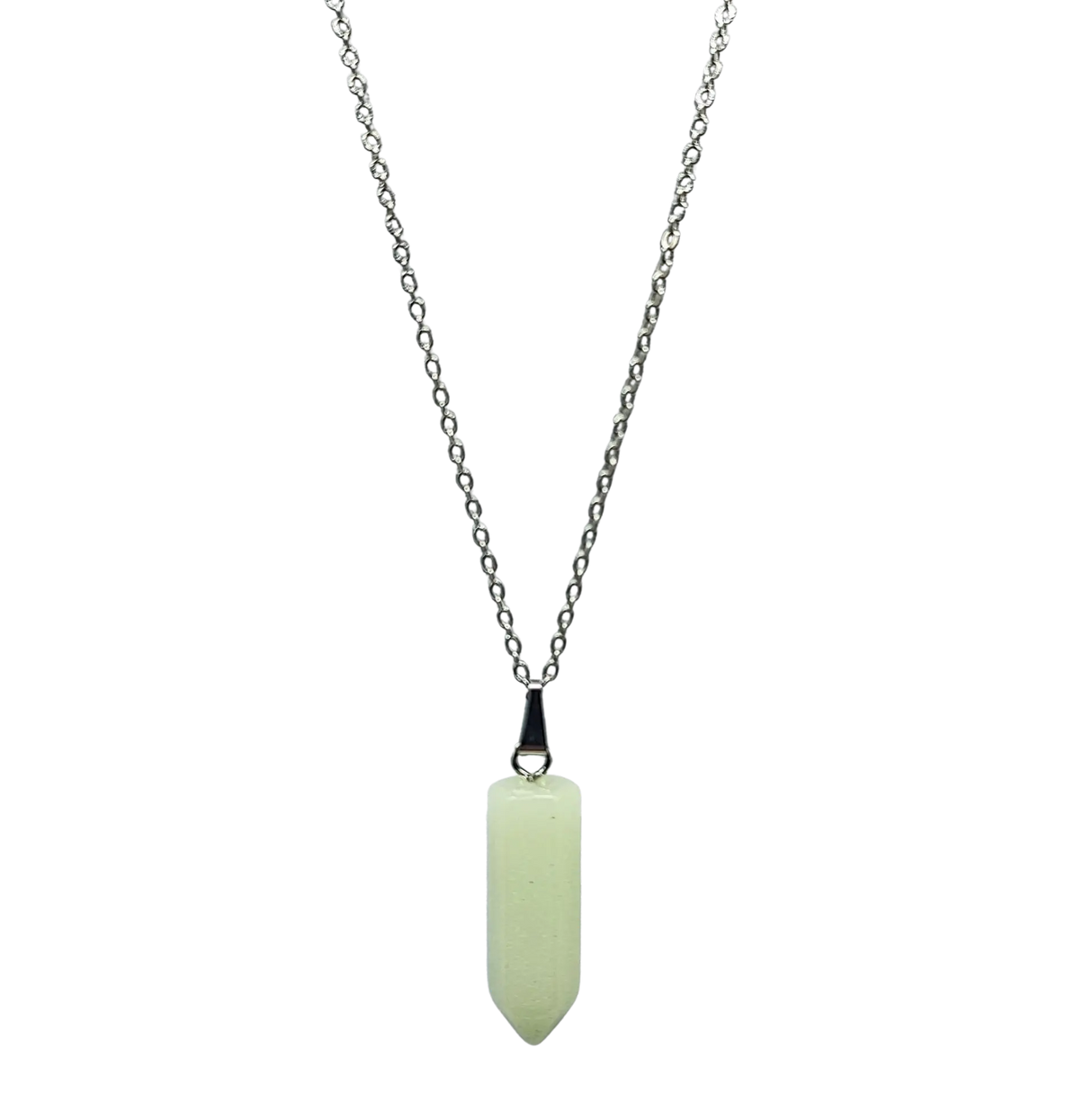 Necklace - Bullet Point - Gemstone Pendant - Fluorescent