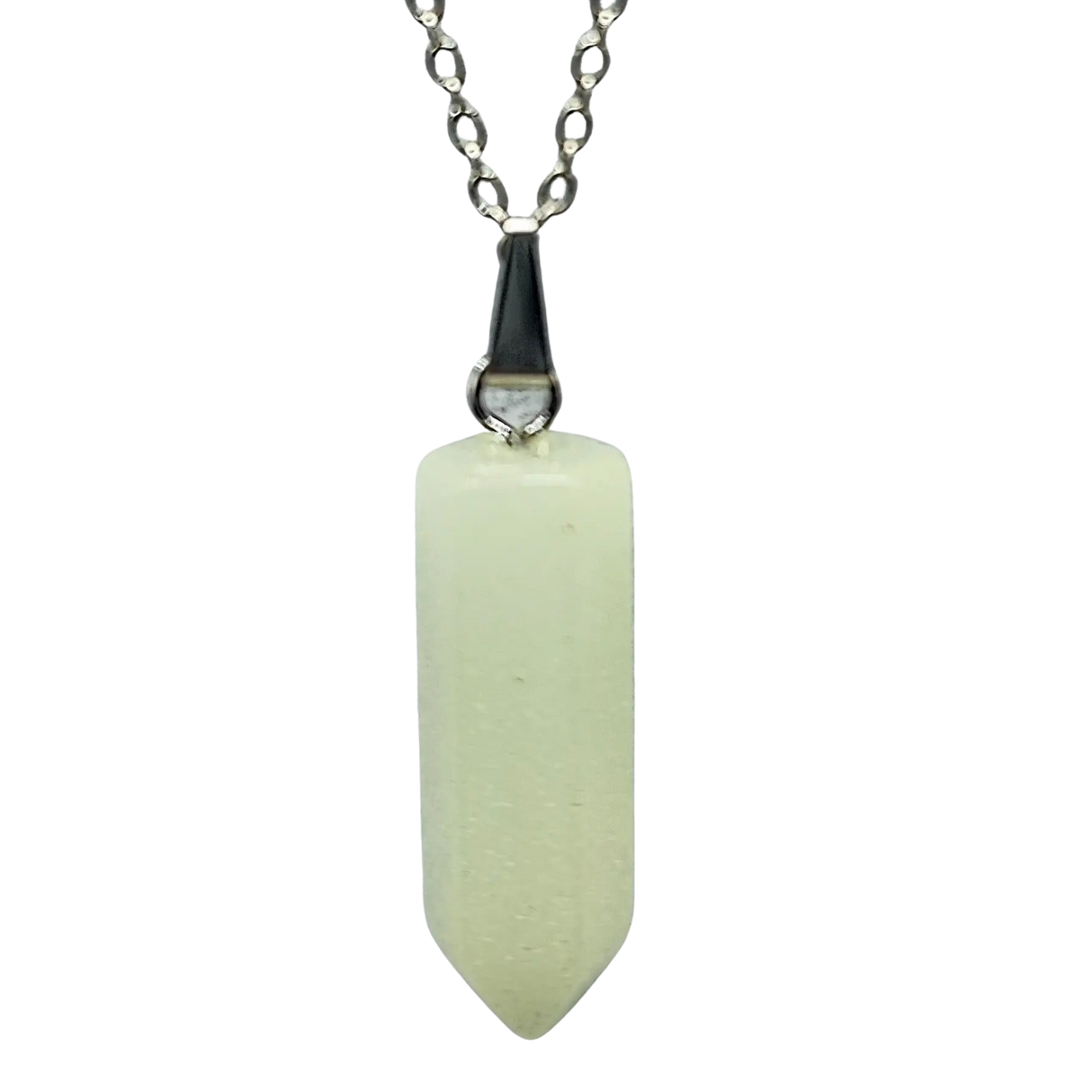 Necklace - Bullet Point - Gemstone Pendant - Fluorescent
