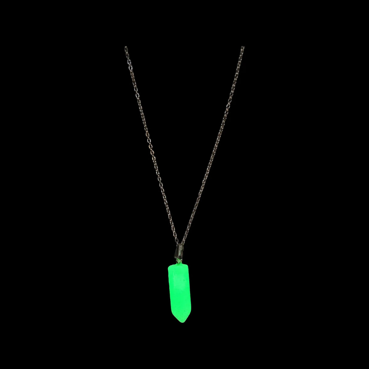 Necklace - Bullet Point - Gemstone Pendant - Fluorescent