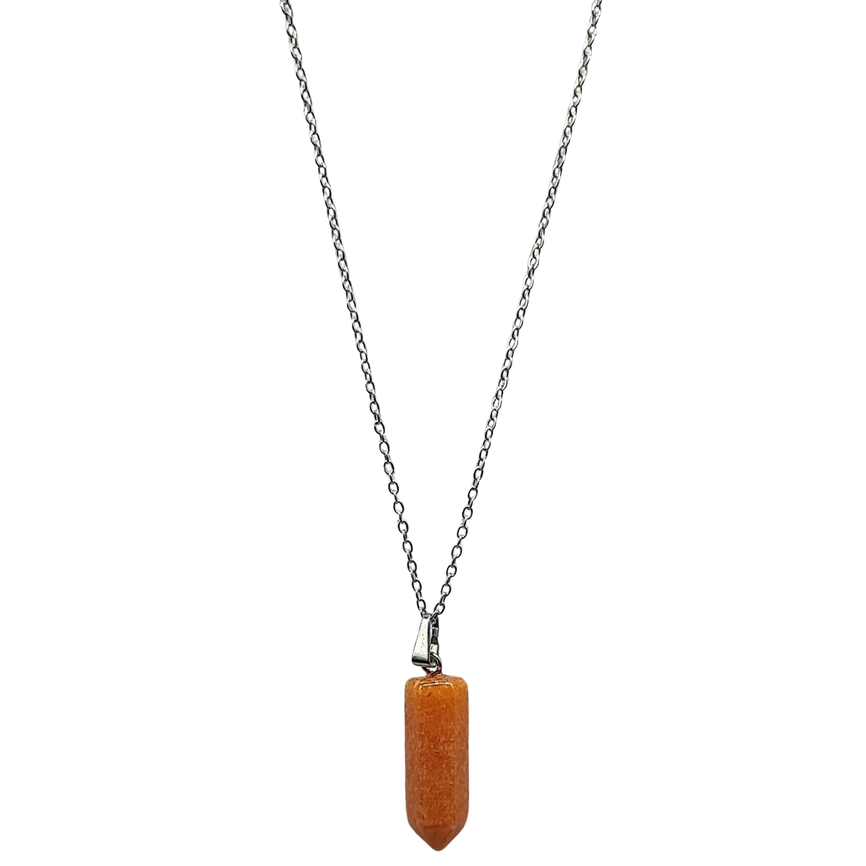 Necklace -Bullet Point -Gemstone Pendant -Red Aventurine
