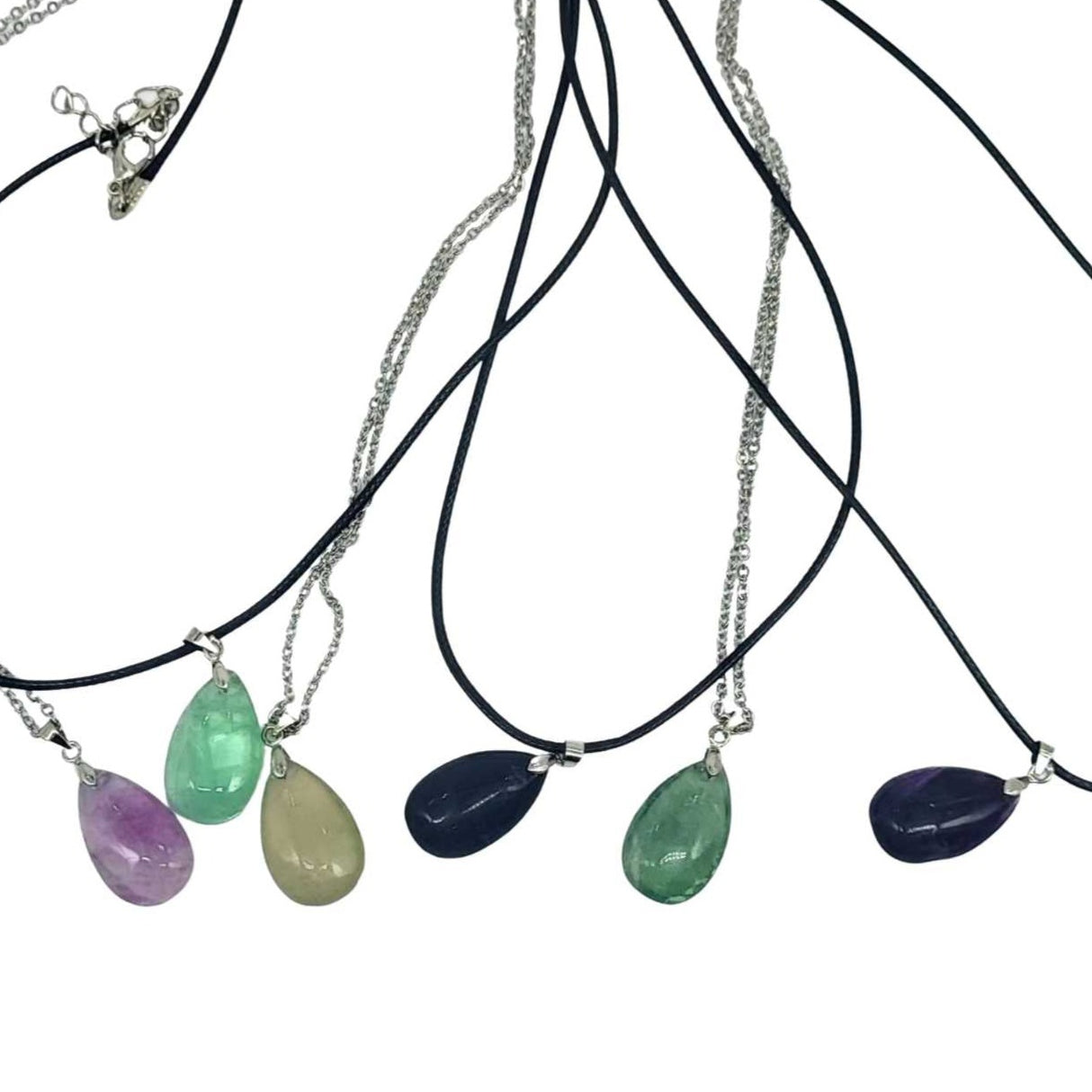 Necklace -Fluorite -Water Drop