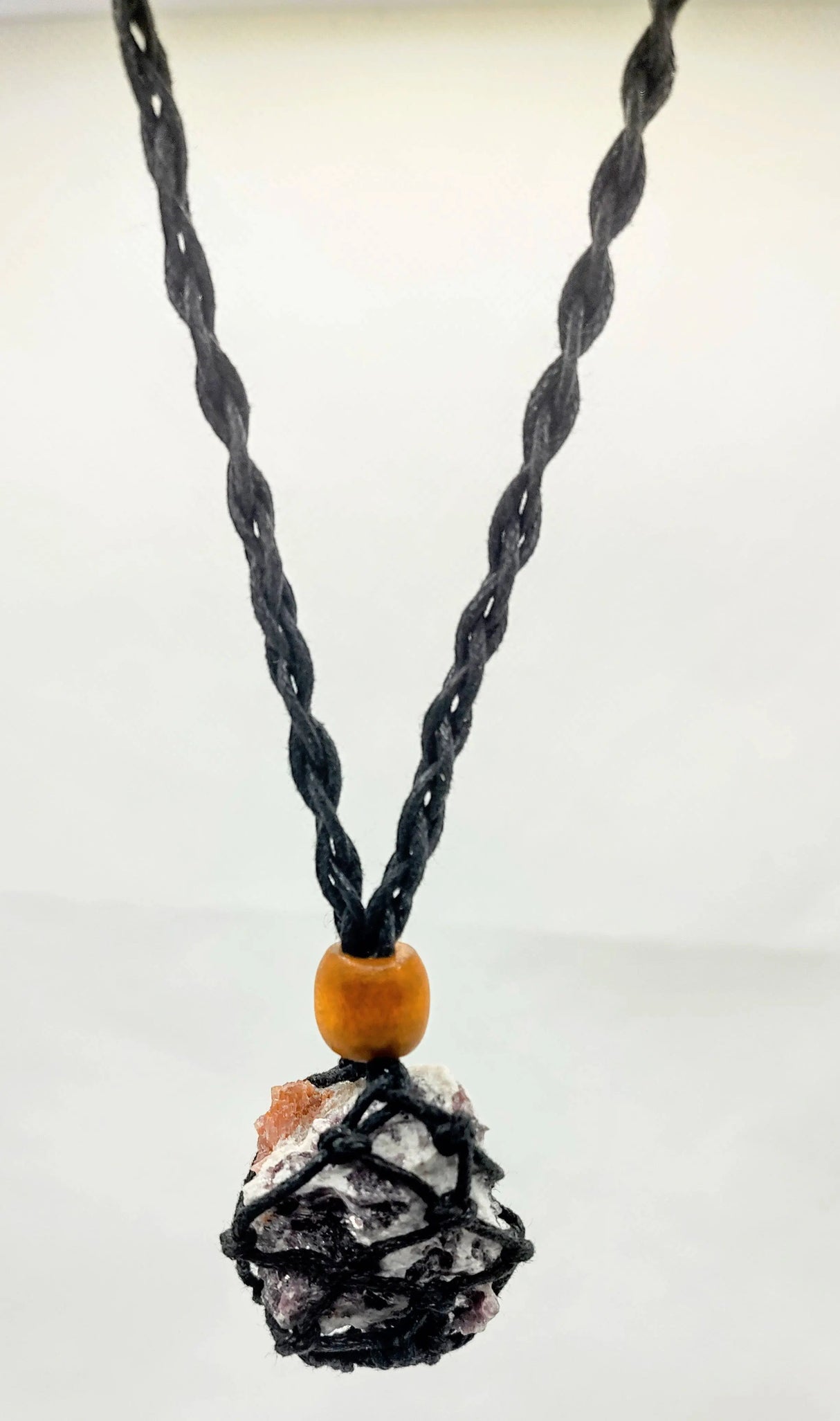 Necklace -Mesh Gemstone -Lepidolite